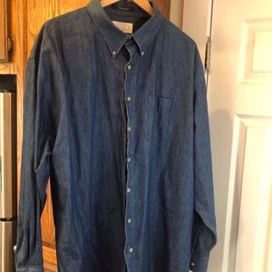 H. Stockton Atlanta Denim Button Down Shirt XXL